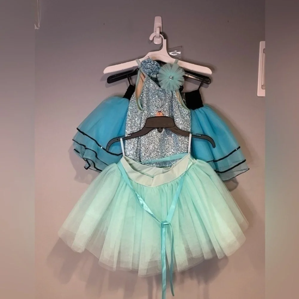 Girls 3 piece Dance Costume Fly Me To The Moon Size LC Jazz Tap Ballet Lyrical